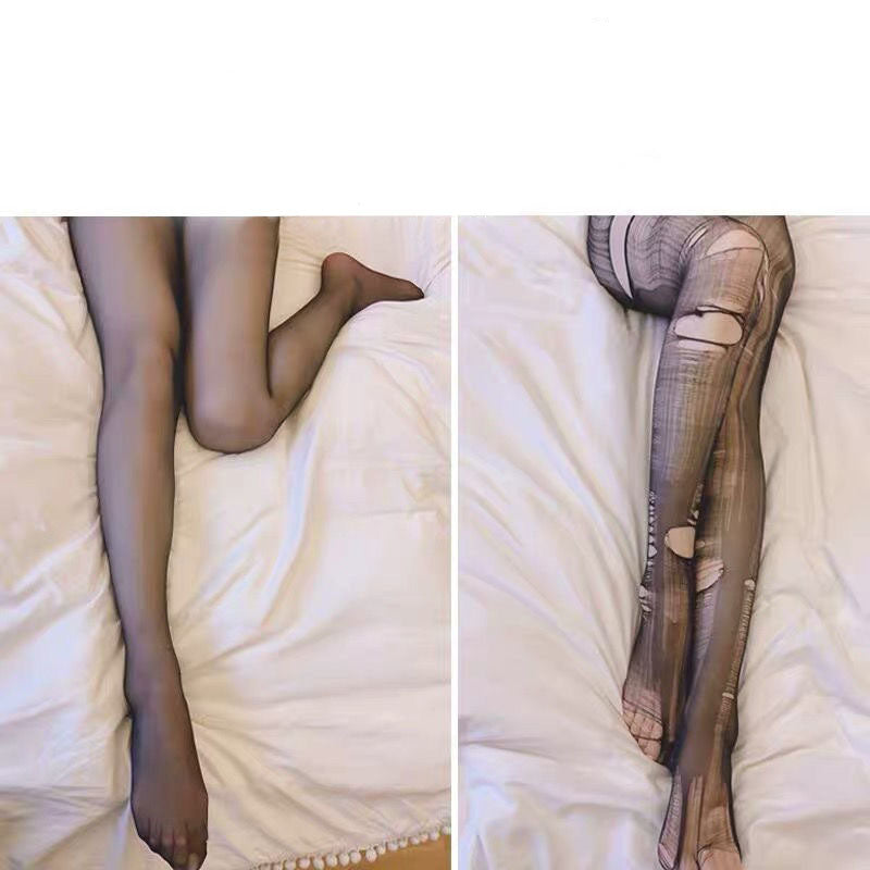 Disposable ultra-thin stockings that can be ripped by hand