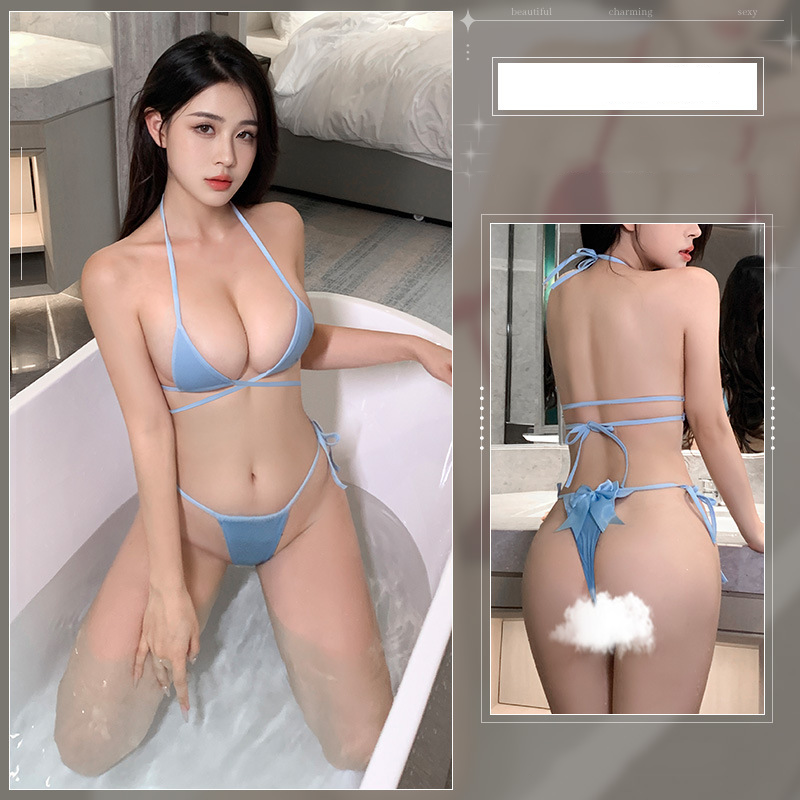 Butterfly hip-strap bikini set