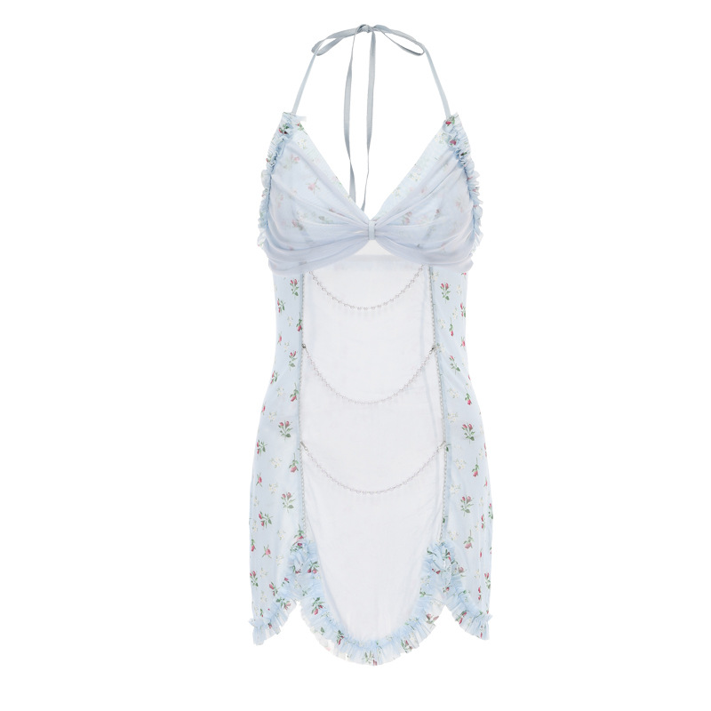 Pearl lace print pajamas
