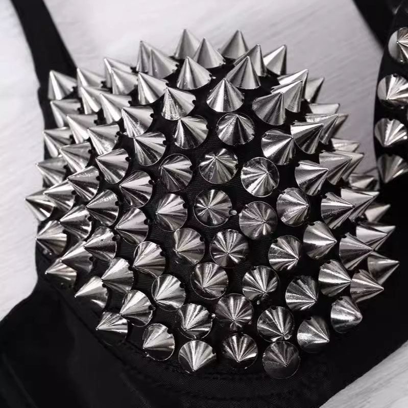 Shiny rivet bra