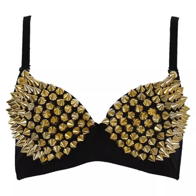 Shiny rivet bra