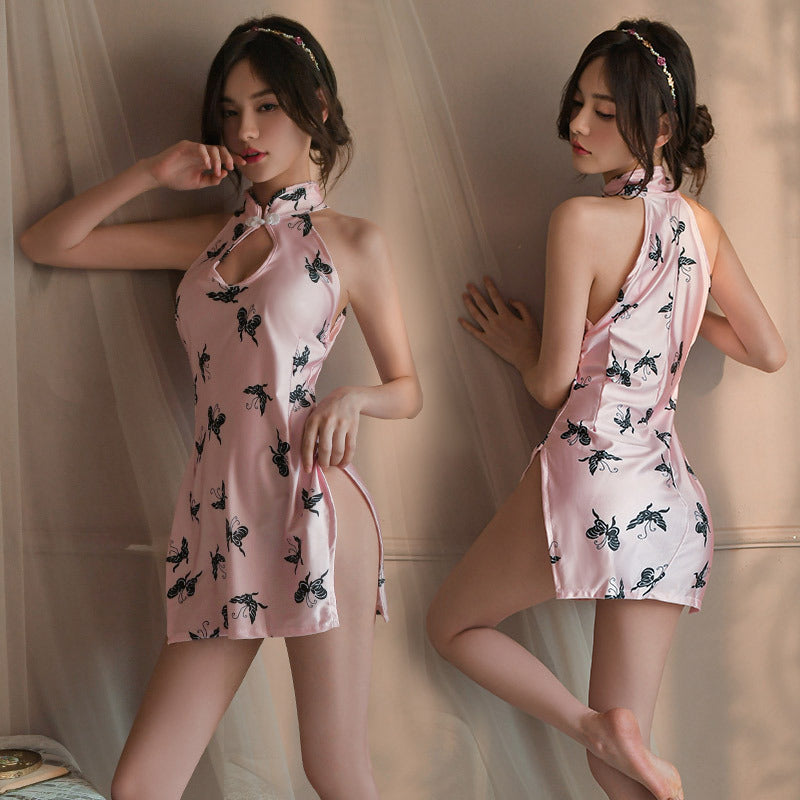 Printed cheongsam sexy underwear