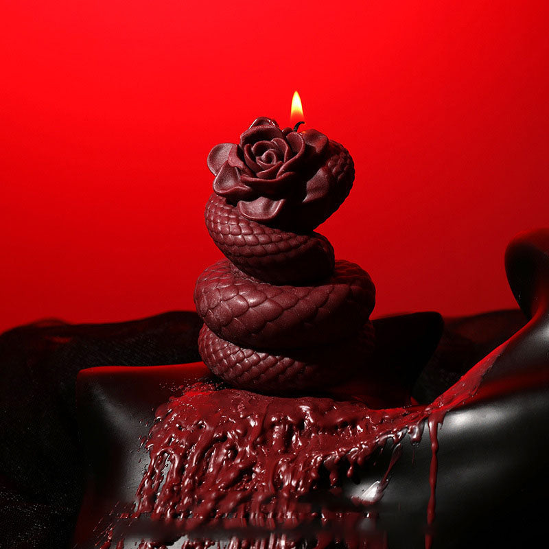 A variety of deep red low-temperature candles