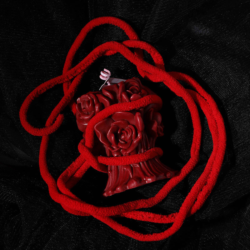 Flower basket low temperature candle