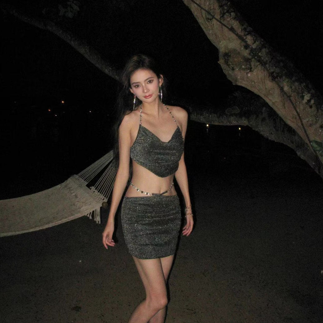 Starry Sky Skirt Suit