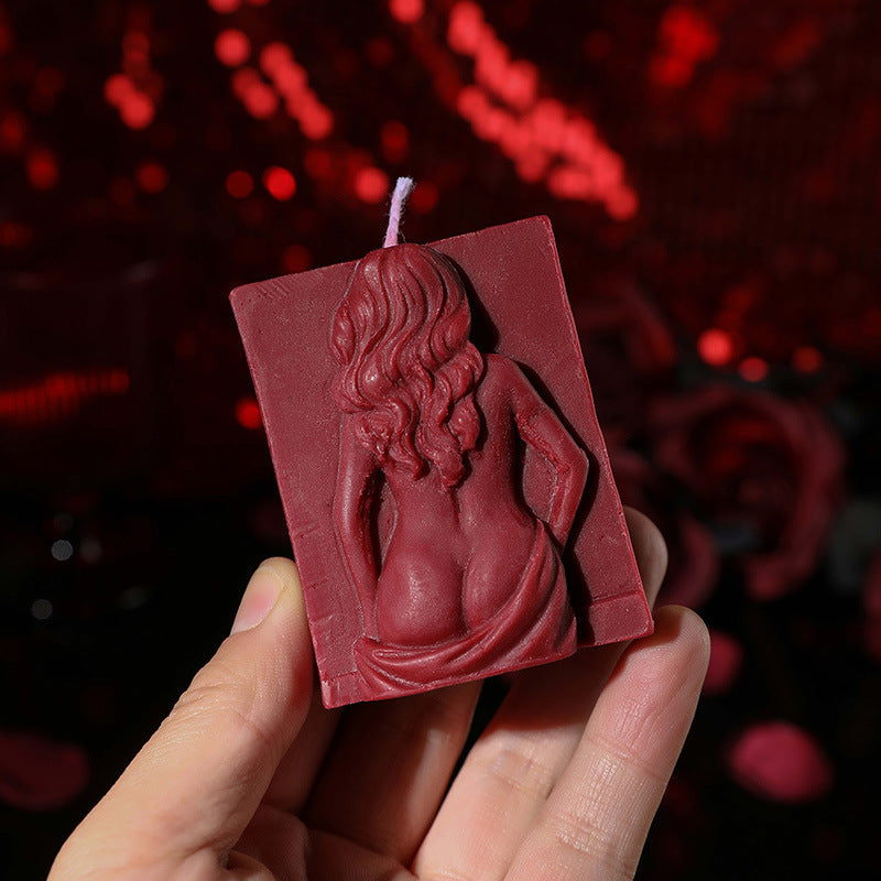 Female back low temperature candle