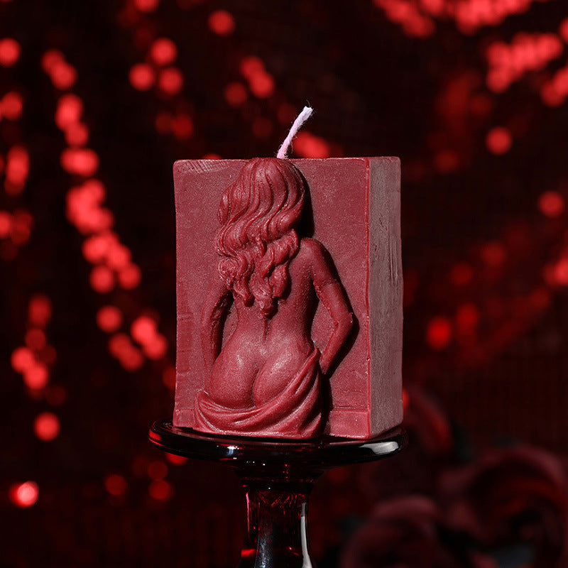 Female back low temperature candle