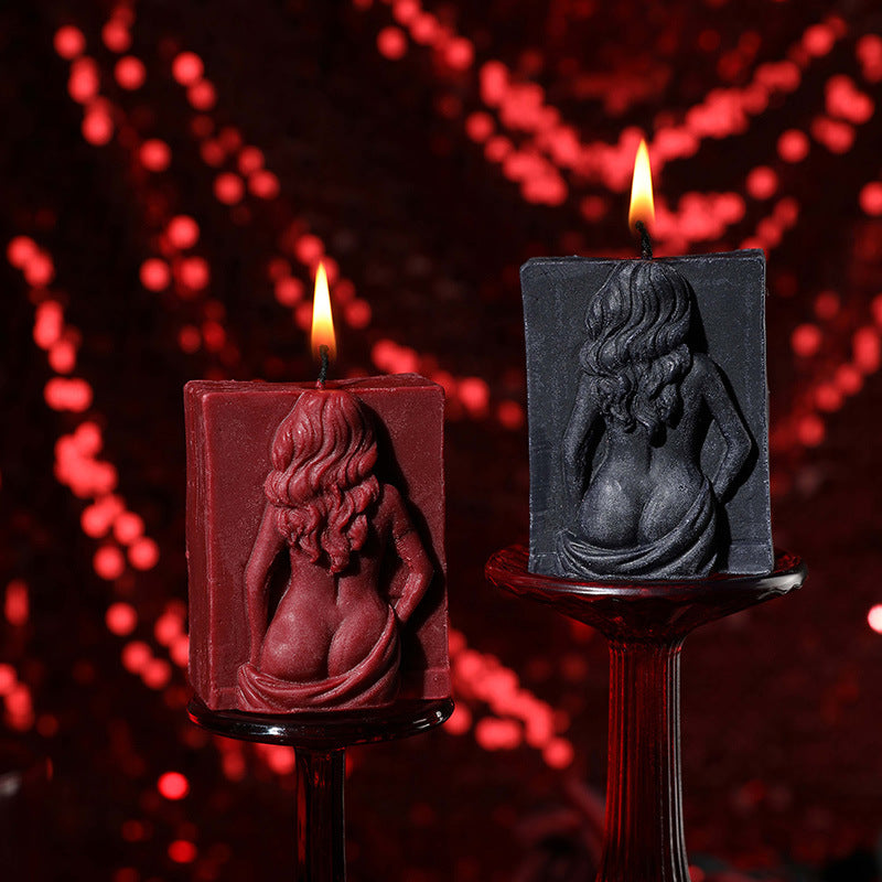 Female back low temperature candle