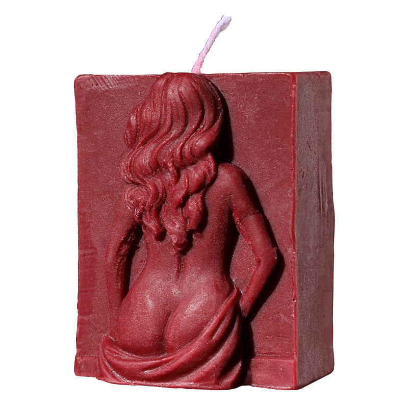 Female back low temperature candle