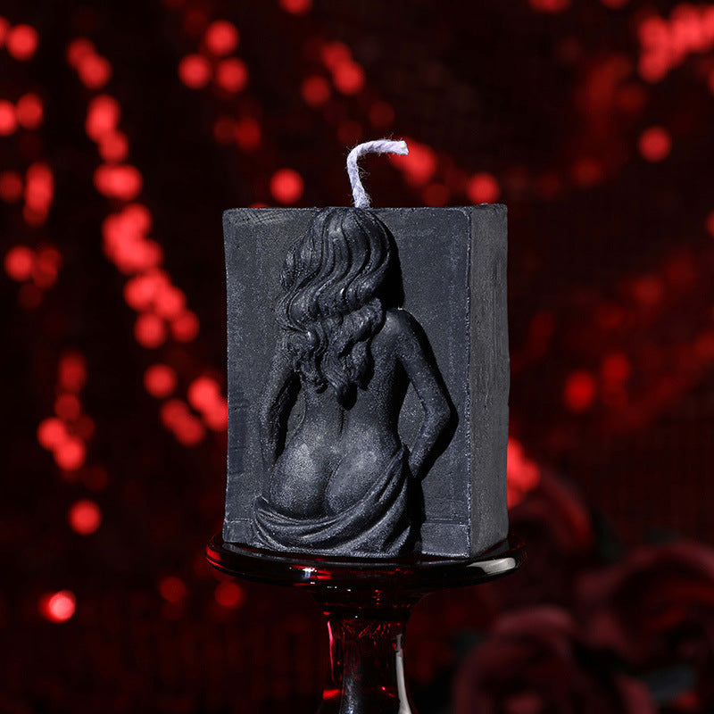 Female back low temperature candle