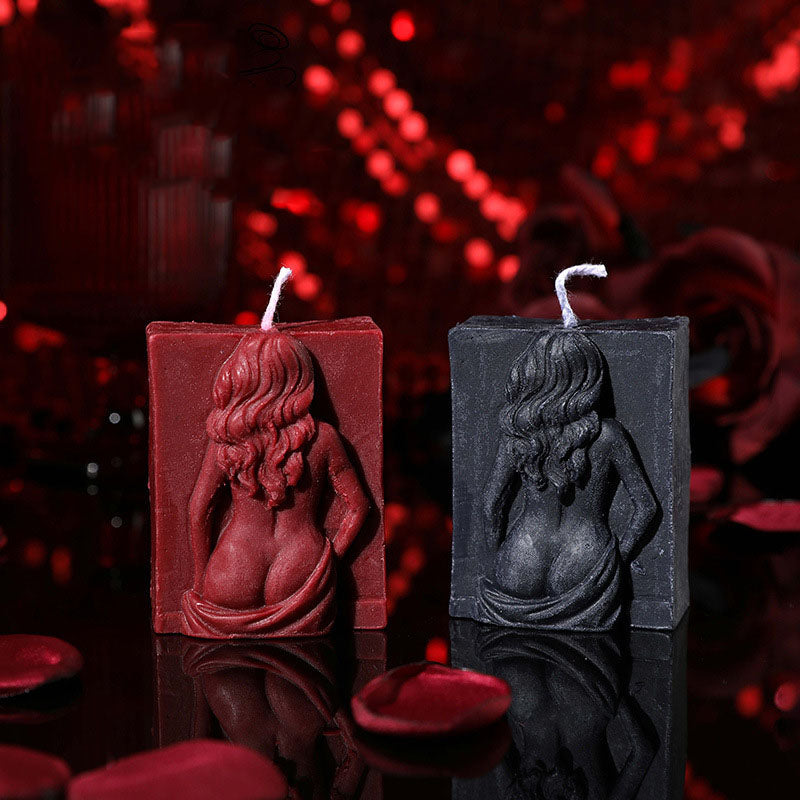 Female back low temperature candle