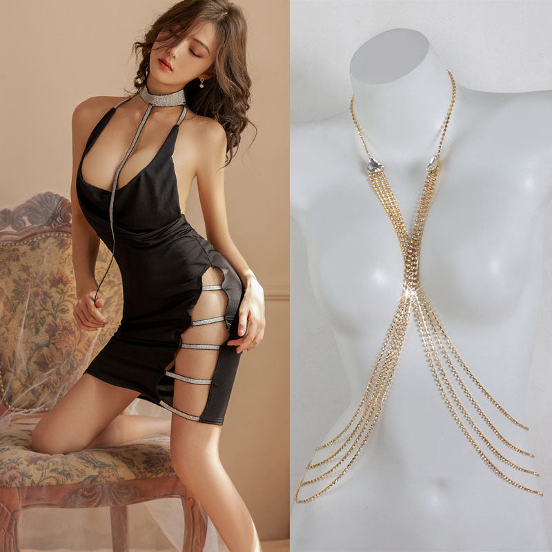 Sexy slit strappy lingerie