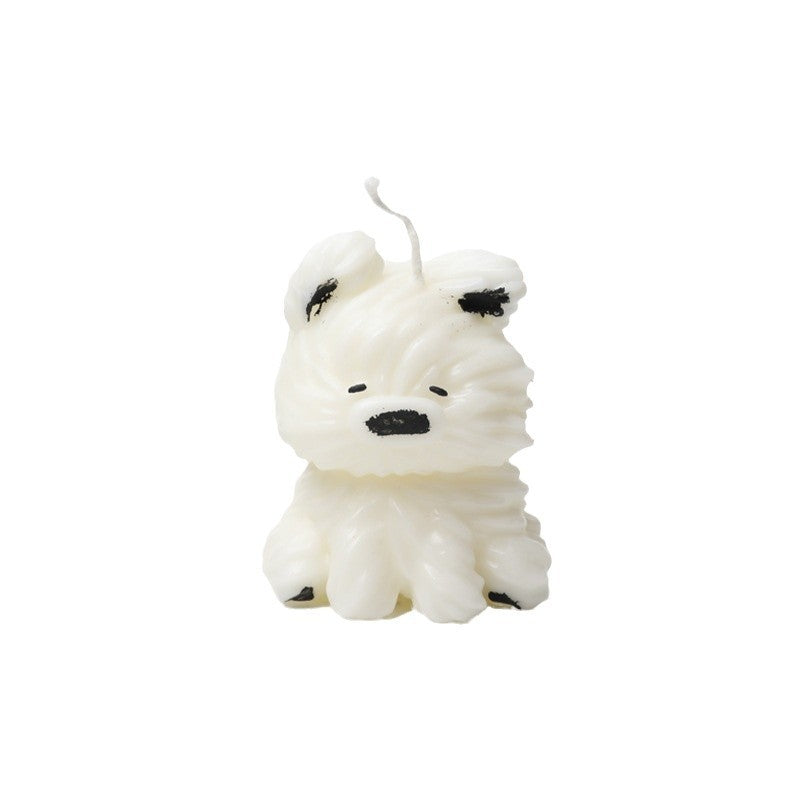 Cute puppy shaped low temperature candle