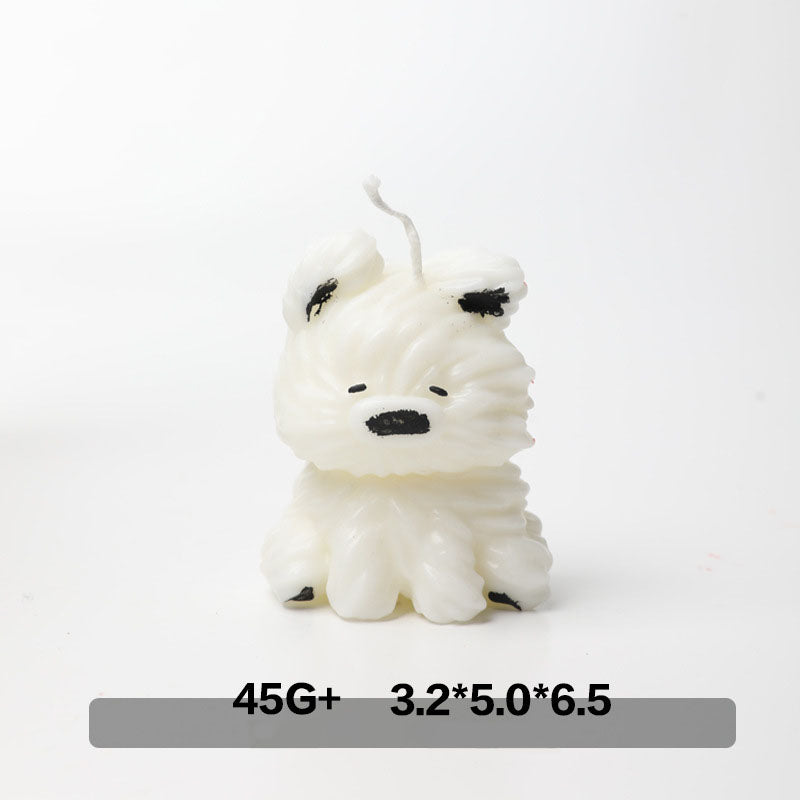 Cute puppy shaped low temperature candle