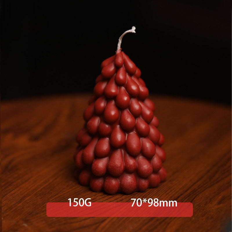 Christmas tree low temperature candle