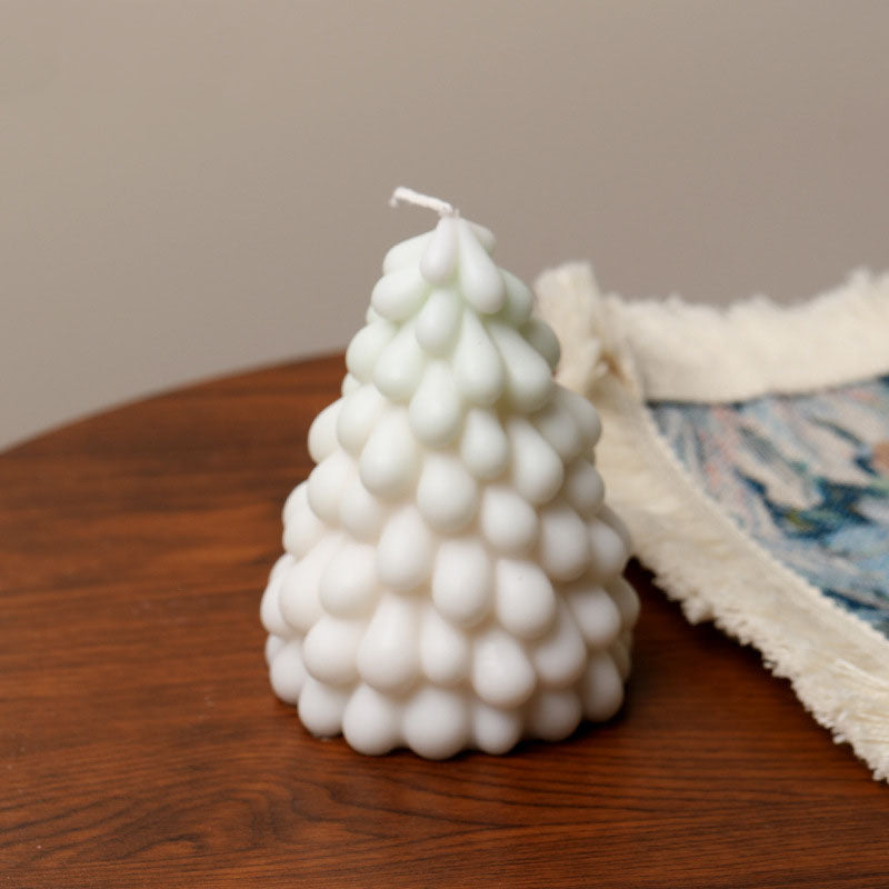 Christmas tree low temperature candle