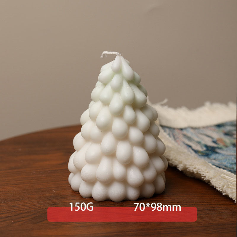 Christmas tree low temperature candle