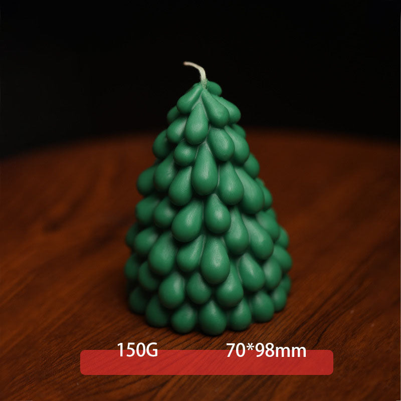 Christmas tree low temperature candle