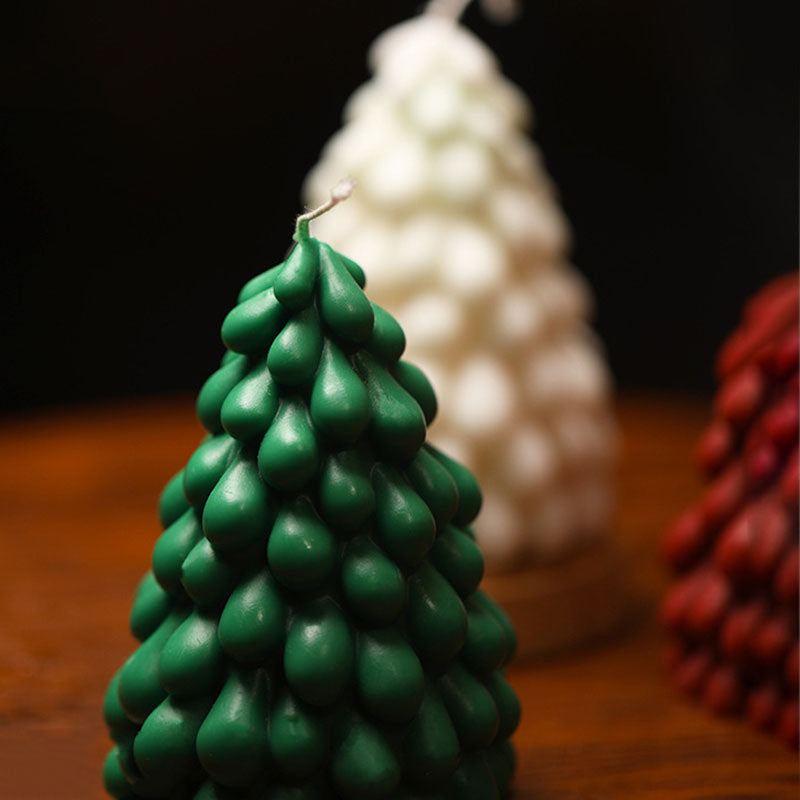 Christmas tree low temperature candle