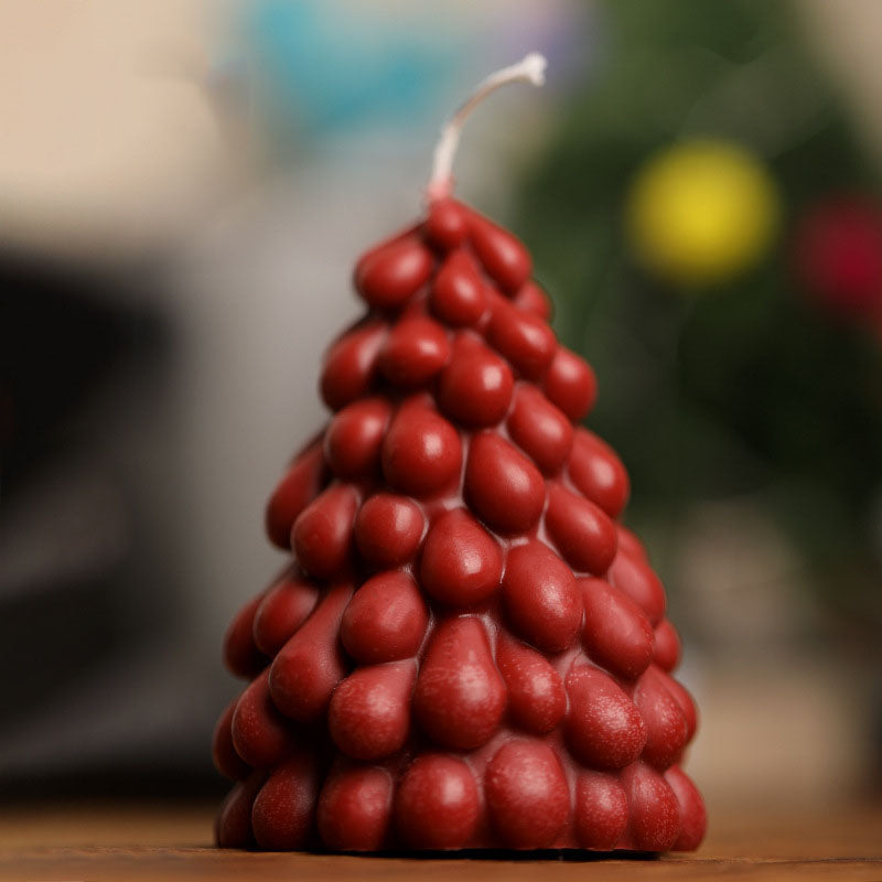 Christmas tree low temperature candle