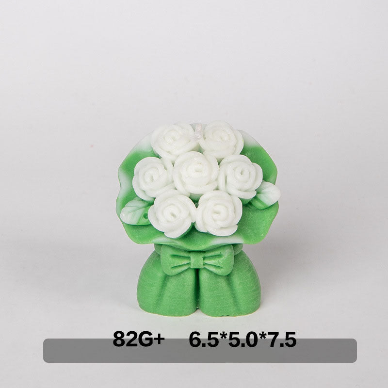 Rose bouquet low temperature candle