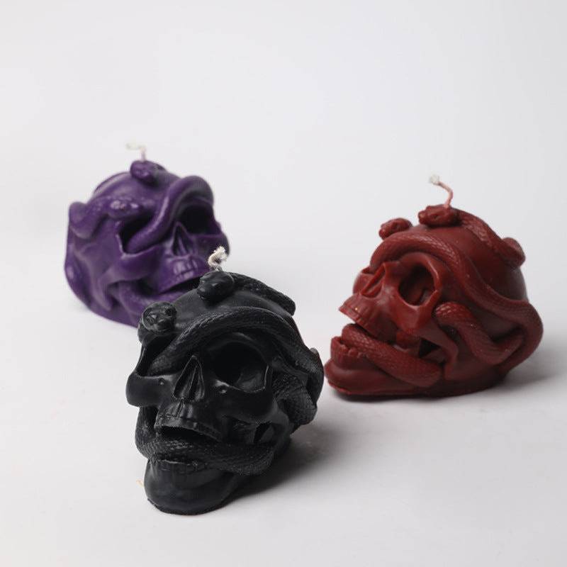 Snake skull low temperature candle