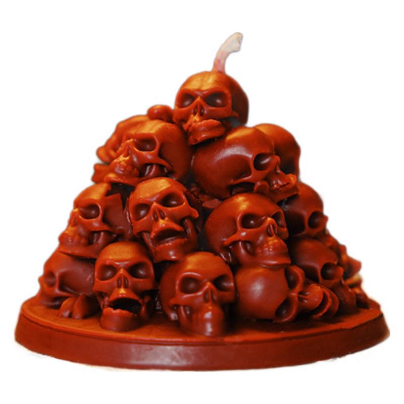 Skull tower low temperature candle