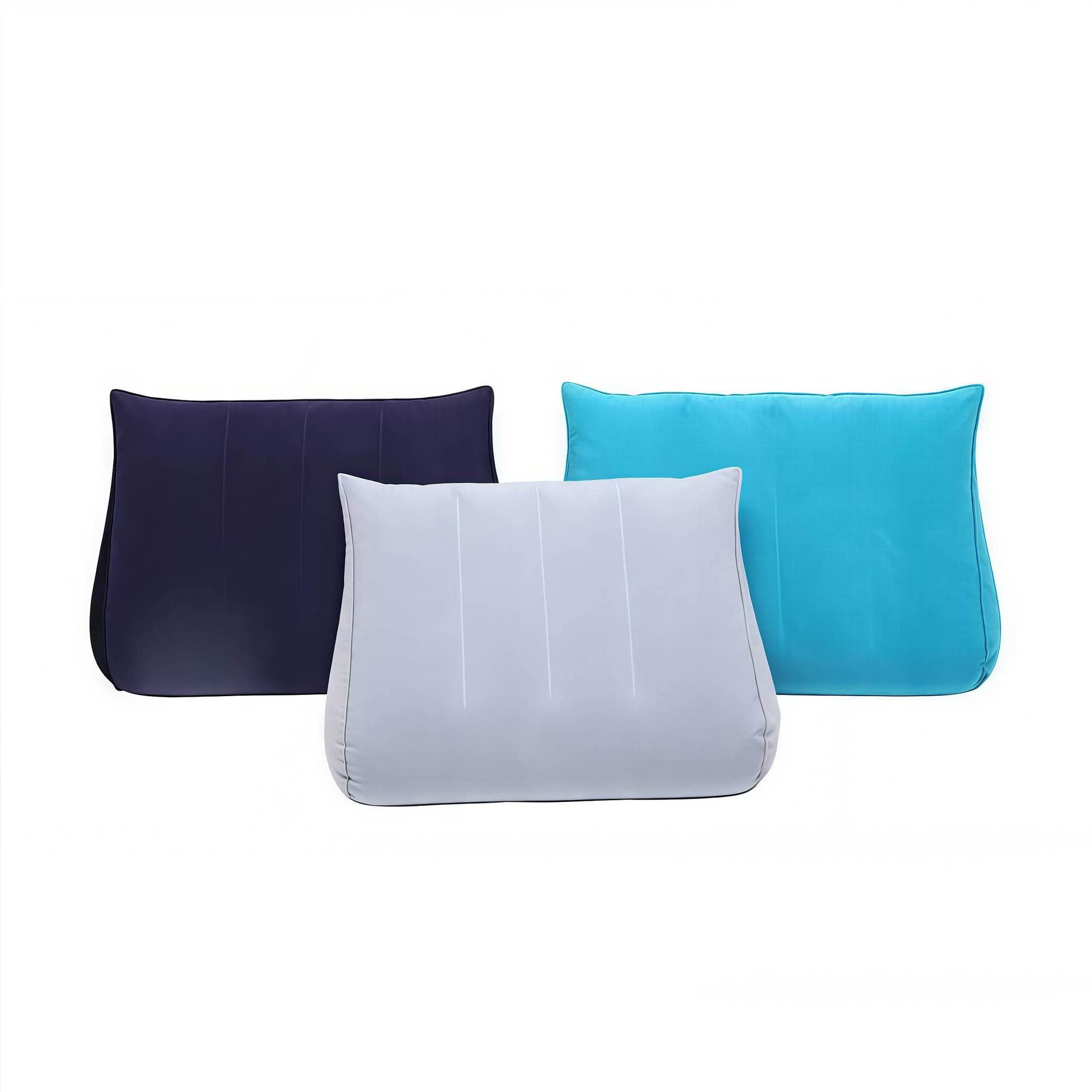 Portable inflatable triangle pillow