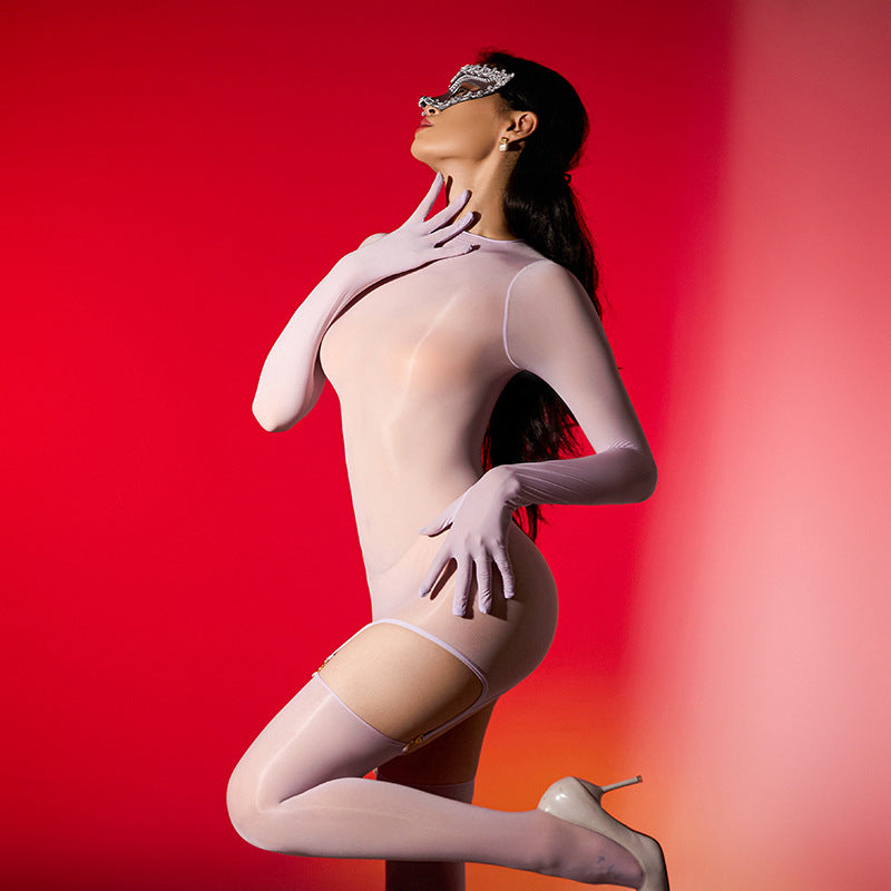 Shiny Full-Body Stockings and Garterstockings