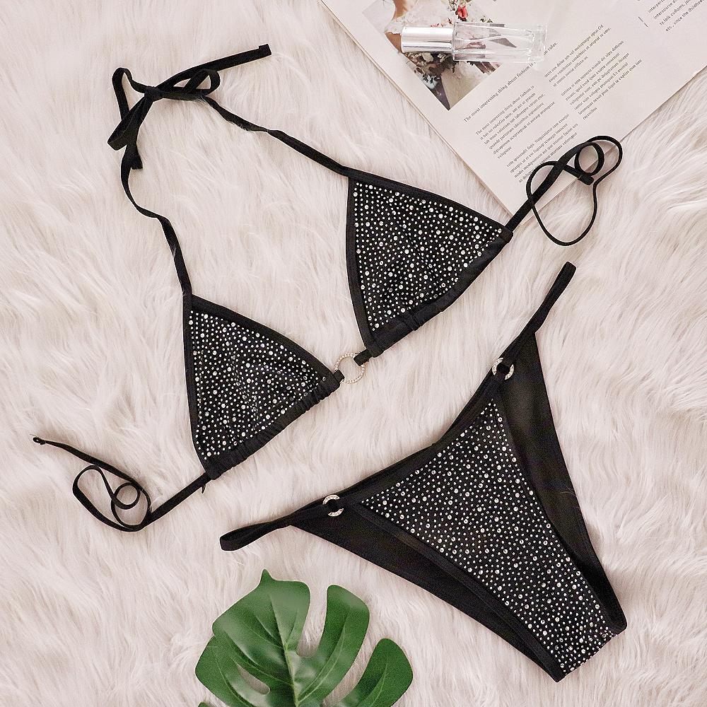 Hot diamond strap bikini