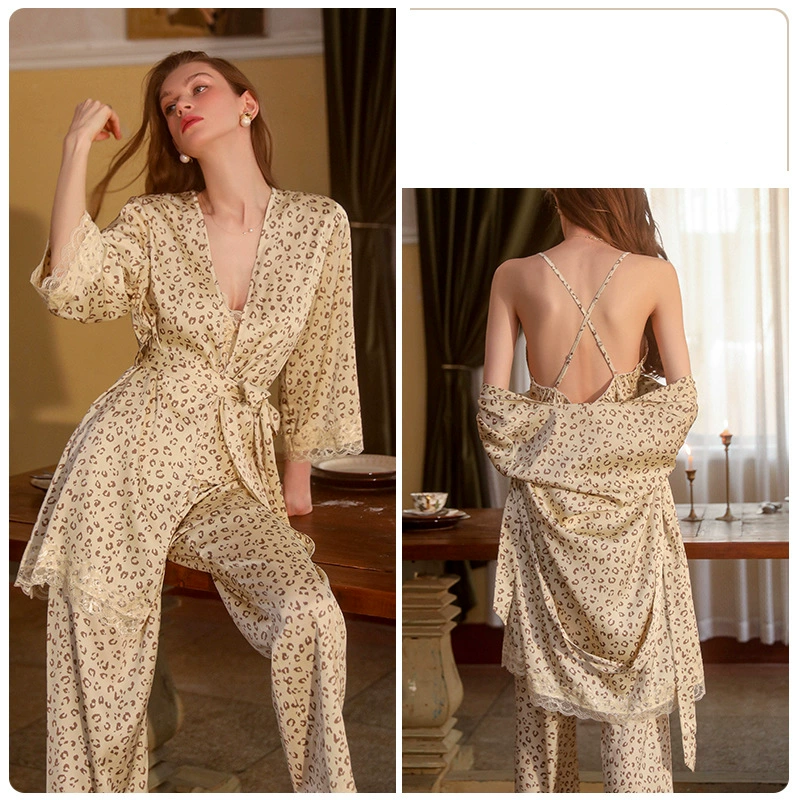 Leopard print comfortable home wear set
