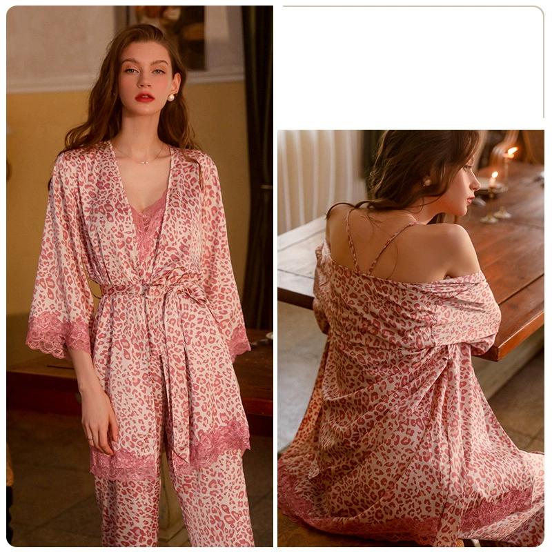 Leopard print comfortable home wear set
