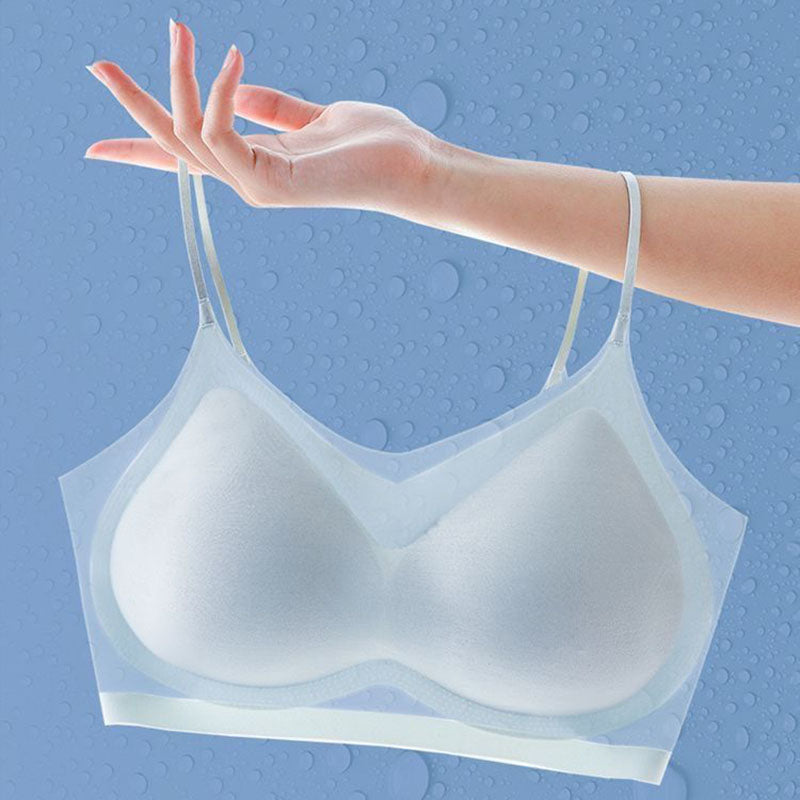 Seamless ultra-thin ice silk bra