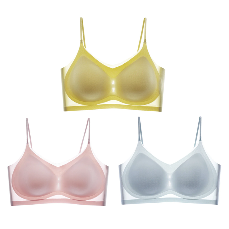 Seamless ultra-thin ice silk bra