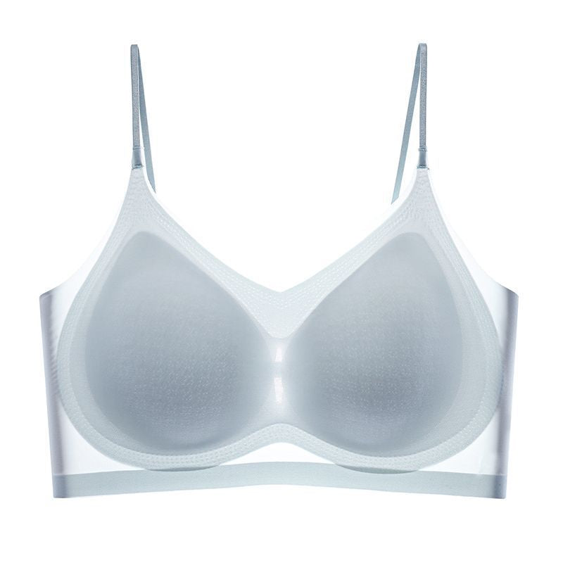 Seamless ultra-thin ice silk bra