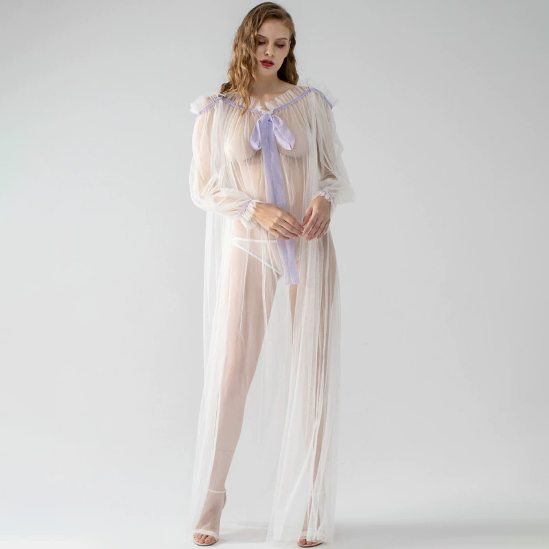 Mesh blouse lace nightdress