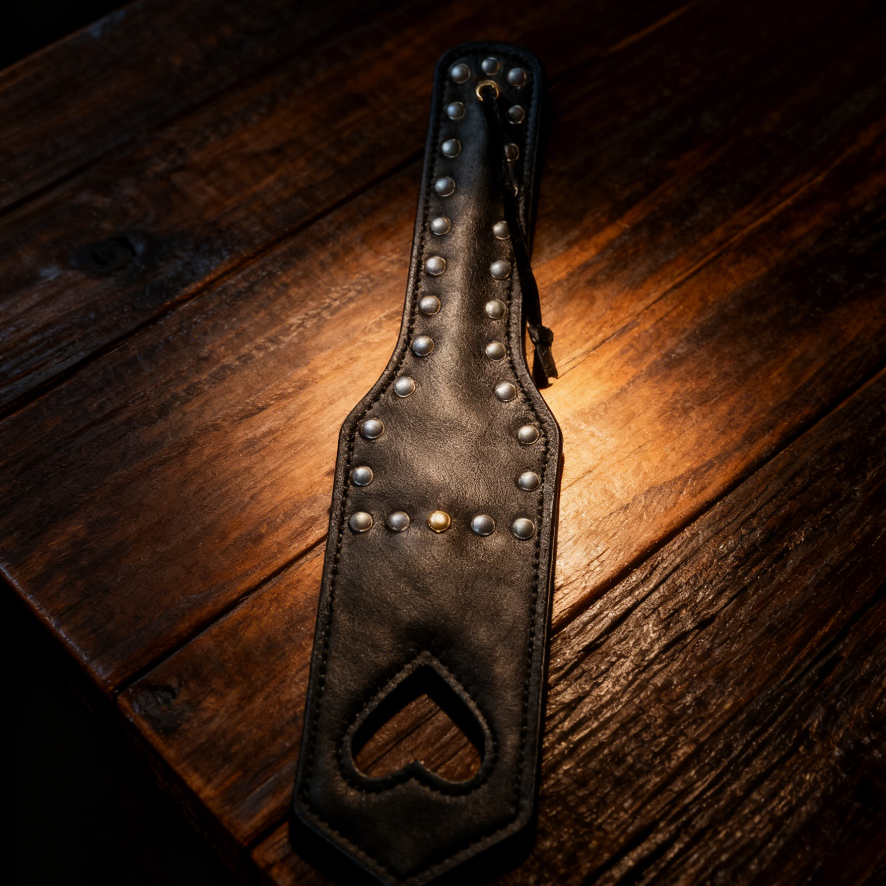 BDSM heart shape leather spanking paddle