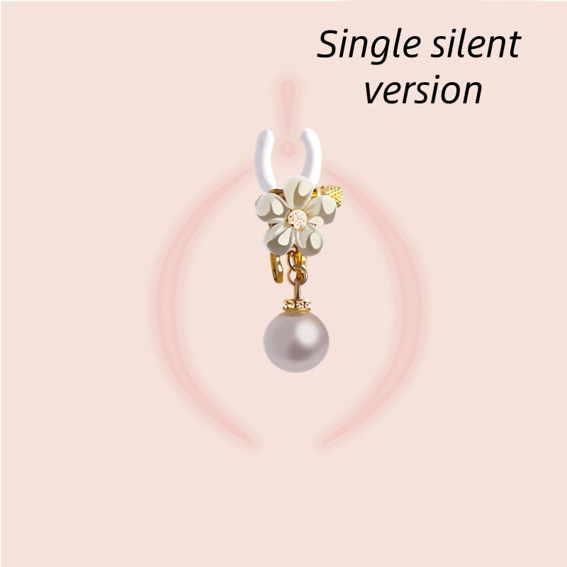 BDSM bell pearl flower-shaped nipple clip