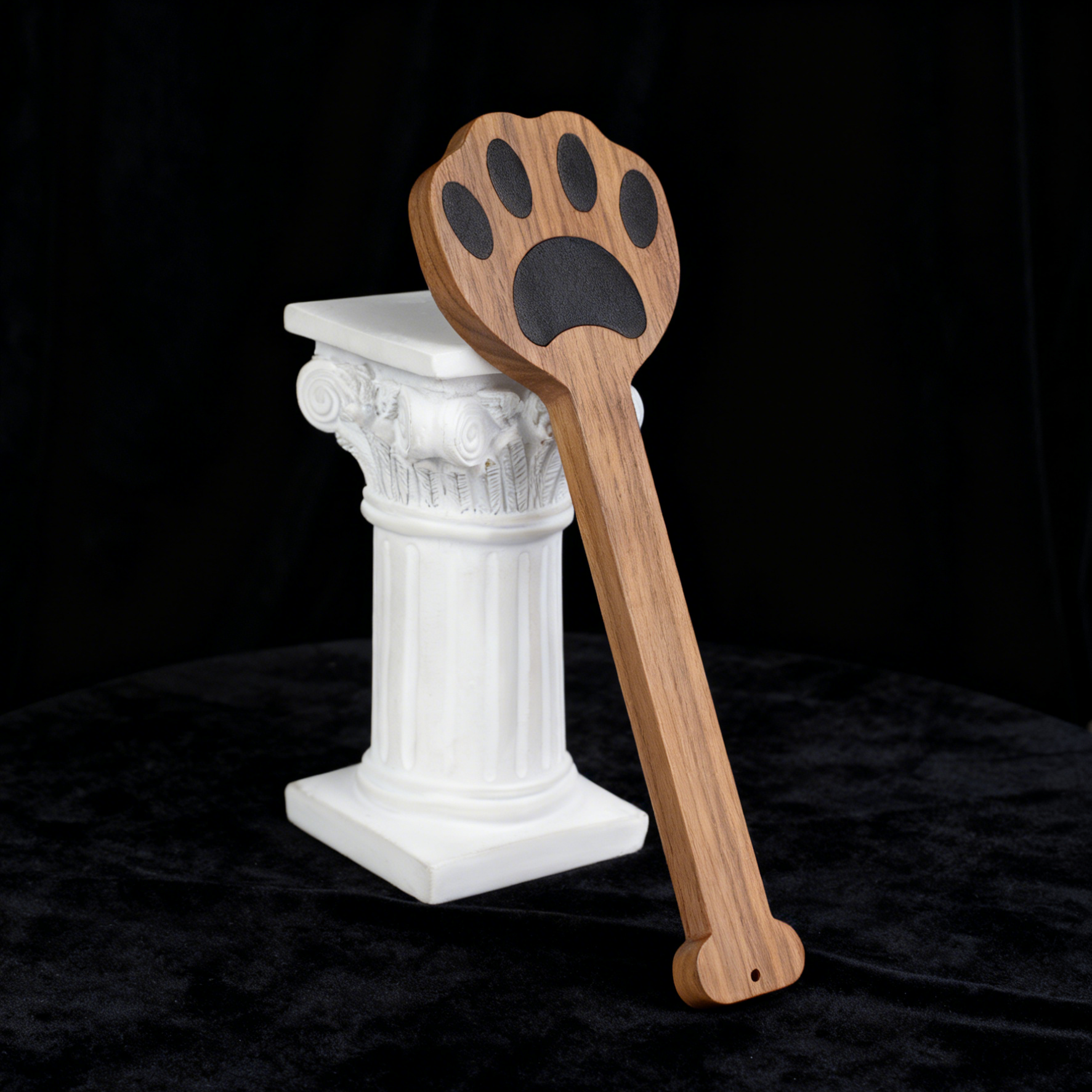 BDSM cat claw walnut wood spanking paddle