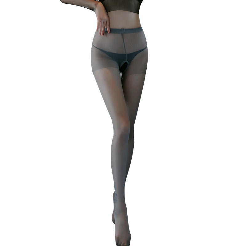 Sexy crotchless one-piece stockings