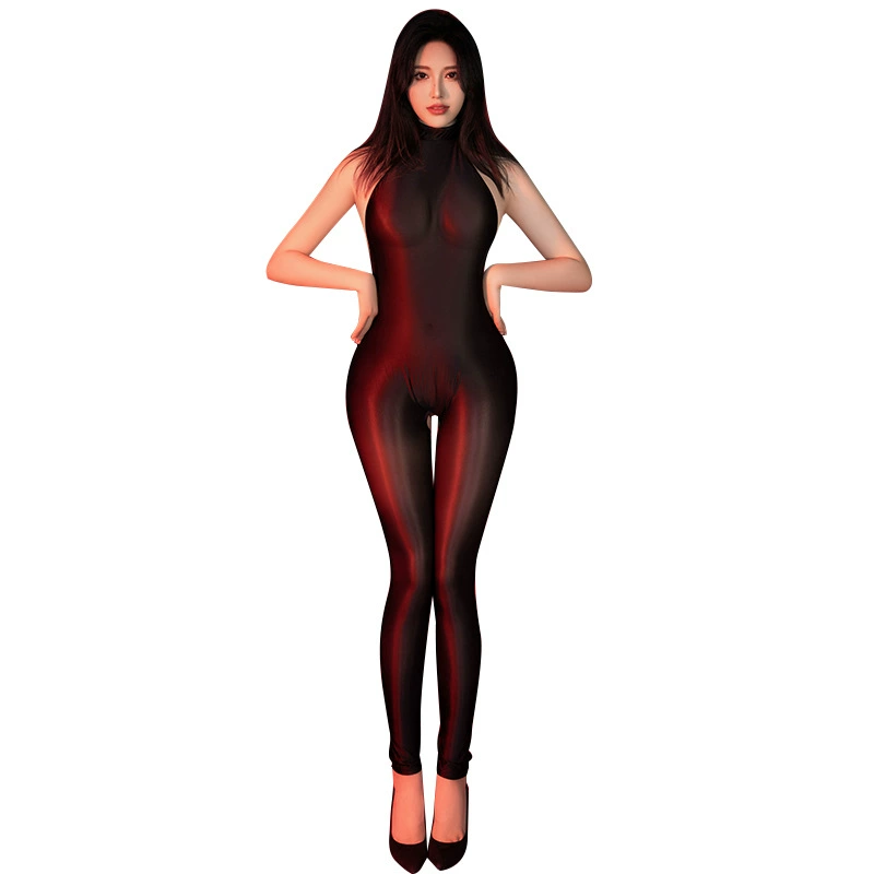 Glossy sexy slightly transparent jumpsuit