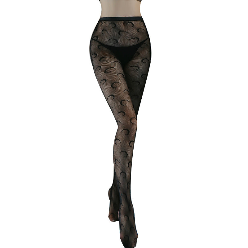 Moon bottoming fishnet stockings