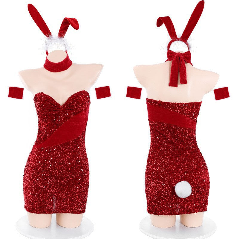 Christmas Sequin Bunny Costume