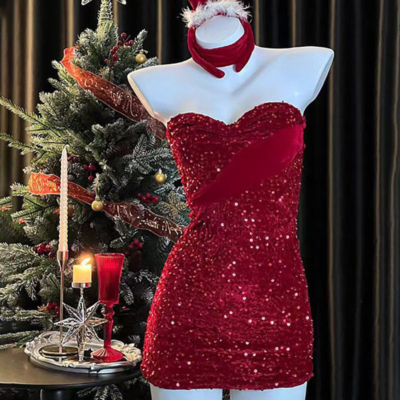 Christmas Sequin Bunny Costume
