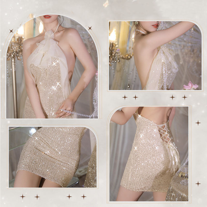 Sequined strappy dress