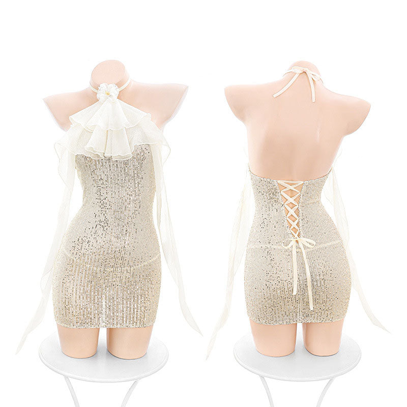 Sequined strappy dress