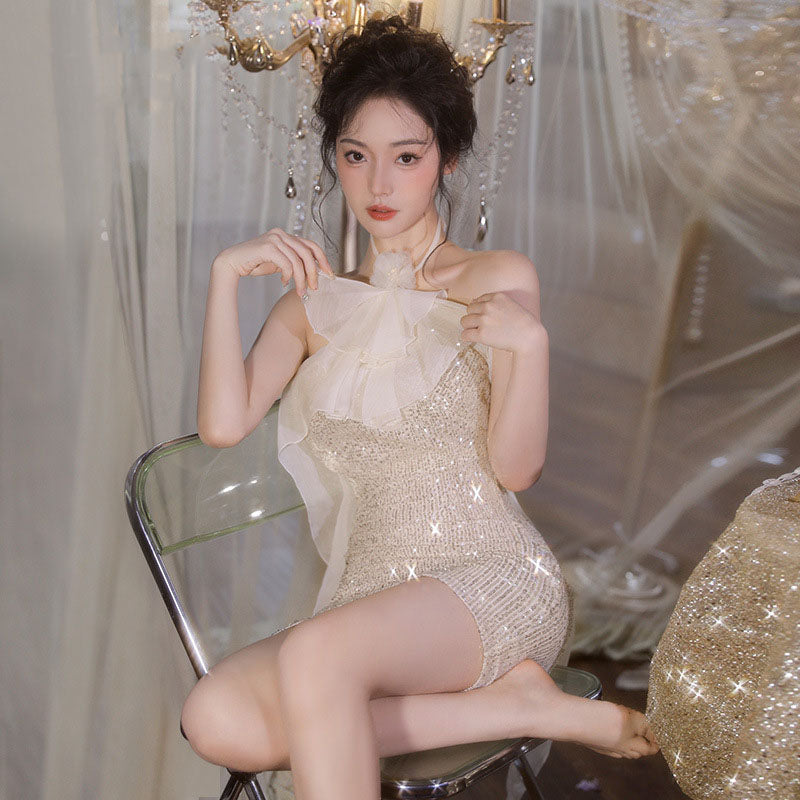 Sequined strappy dress