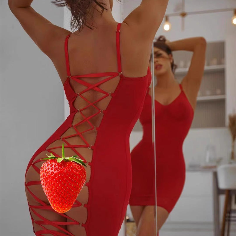 Bandeau bra and hip skirt