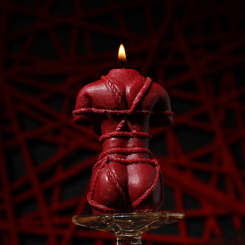 Human statue low temperature candle