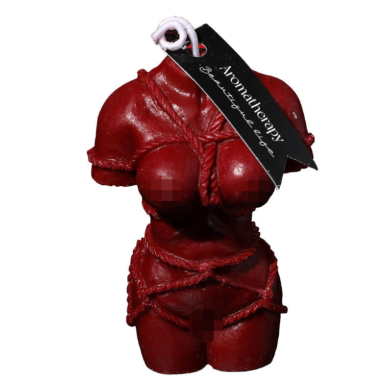 Human statue low temperature candle